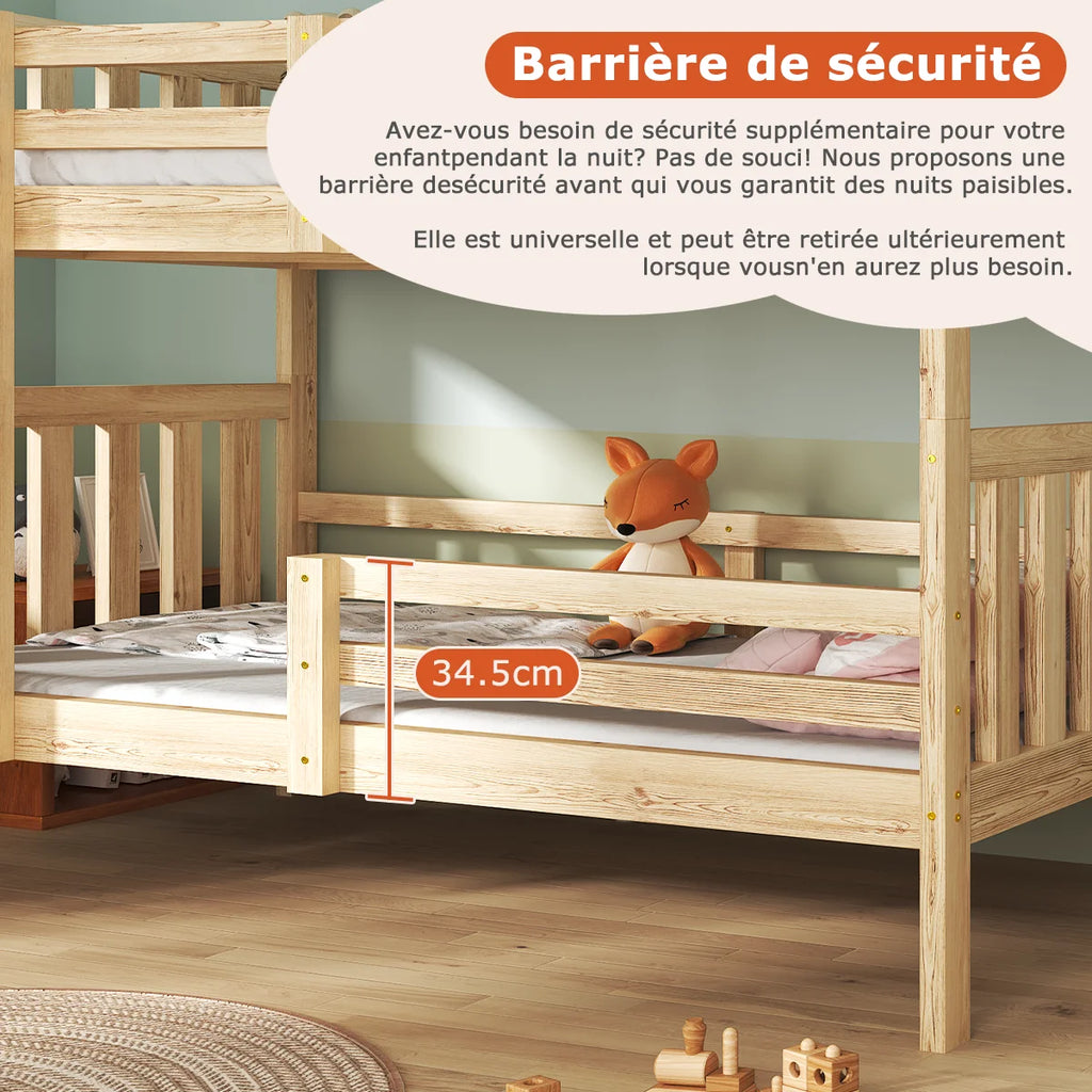 Détail de la barrière basse amovible