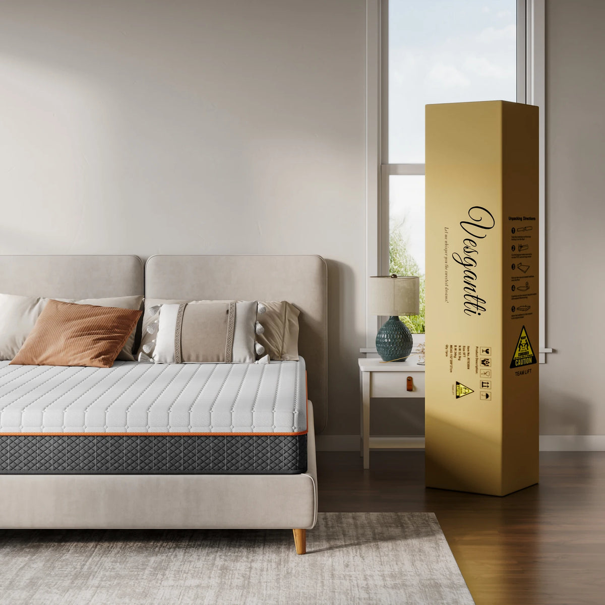 Matelas mousse à mémoire de forme roulé